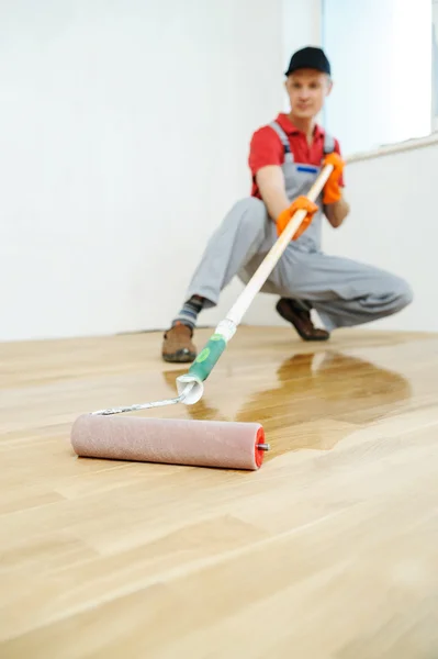 Pisos de madera lacada . — Foto de Stock