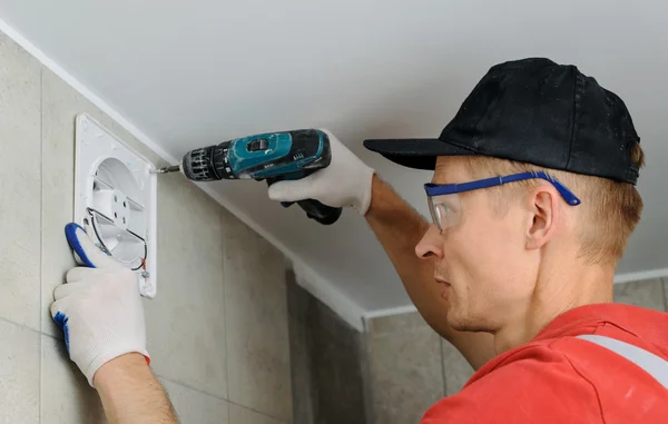 Installation of household appliances. — Stock Photo, Image