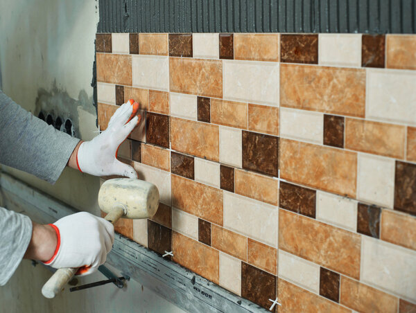 Laying Ceramic Tiles.