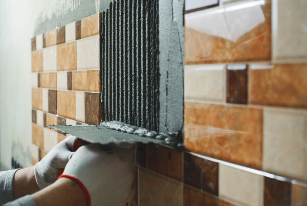 Laying Ceramic Tiles.