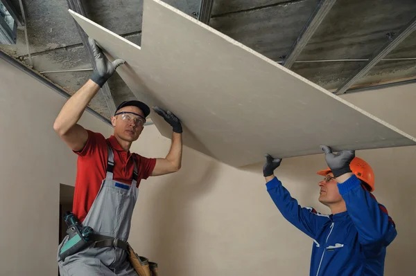 Instaladores de paneles de yeso — Foto de Stock