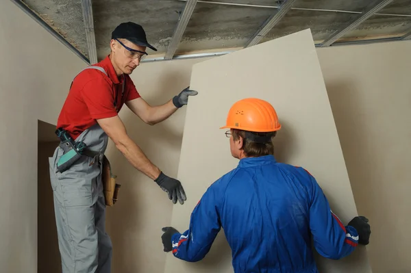 Instaladores de drywall — Fotografia de Stock