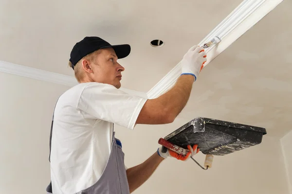Painting walls and ceilings — Stock Photo, Image