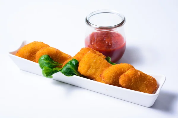 Gebratene Chicken Nuggets aus nächster Nähe — Stockfoto