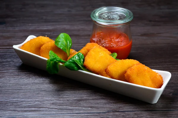 Fried chicken nuggets, close up — Stock Photo, Image