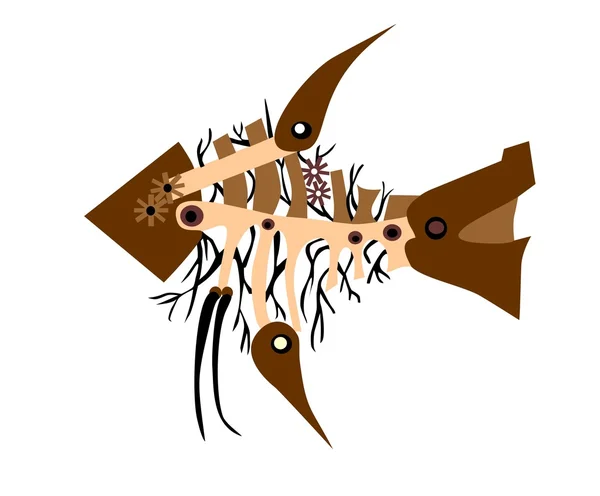 Steampunk fisk — Stock vektor