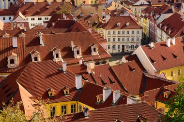 Prague Old Town üzerinden havadan görünümü