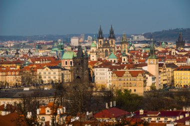 Prague Old Town üzerinden havadan görünümü