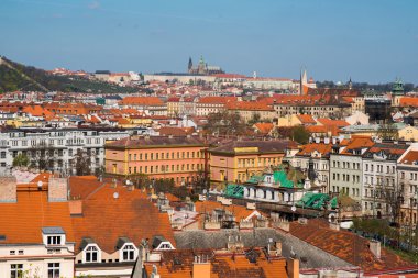 Prague Old Town üzerinden havadan görünümü