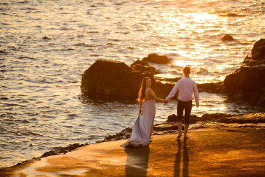  Okyanusu yakınlarındaki Sunset'teki balayı