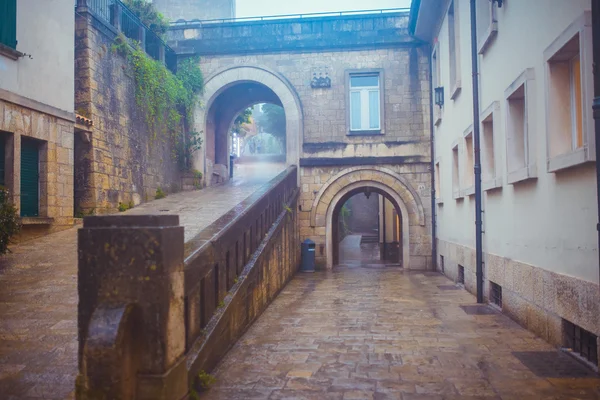 In bella mattina con nebbia — Foto Stock