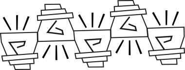 Beş ışık. Vektör çizim