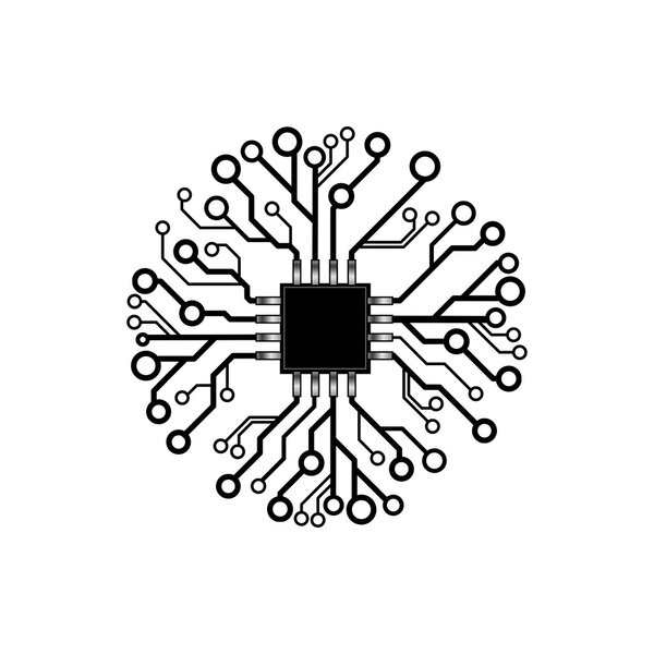 Vector circuit board circle 