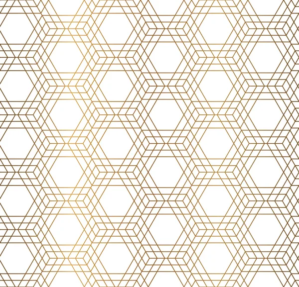 Vektör geometrik altın altıgen seamless modeli.