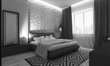 modern yatak odası iç