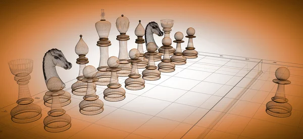 Estructura del cuerpo de ajedrez — Foto de Stock