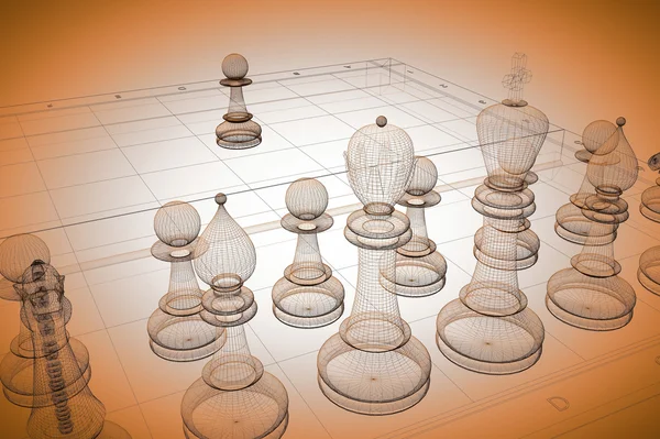 Budowa ciała szachy — Zdjęcie stockowe