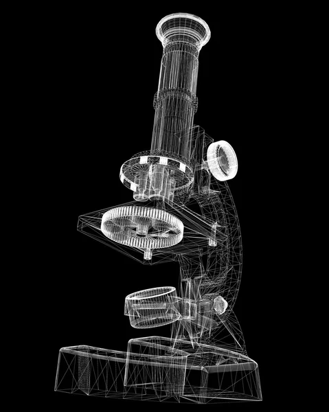 Naukowym mikroskopem. Medycyna — Zdjęcie stockowe