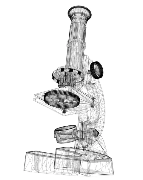 Naukowym mikroskopem. Medycyna — Zdjęcie stockowe