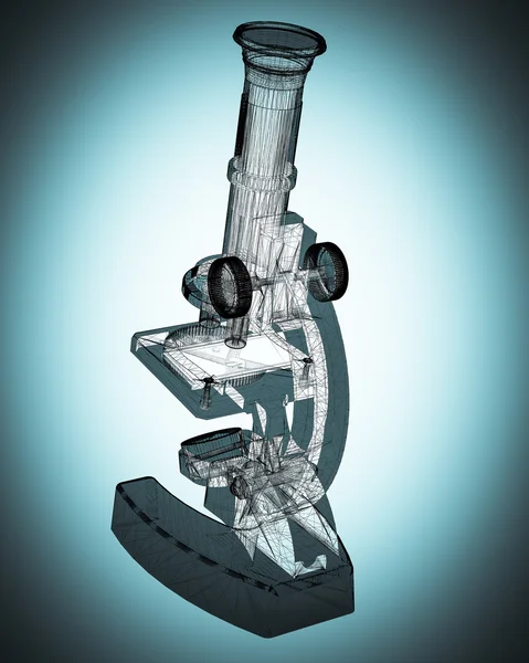 과학적인 한 현미경 의학 — 스톡 사진