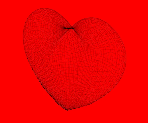 Cadre de fil de coeur — Photo