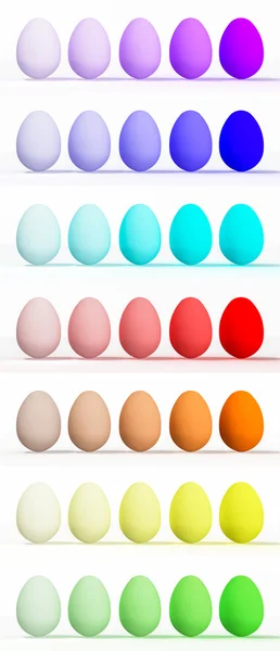 Huevos de color, éster — Foto de Stock