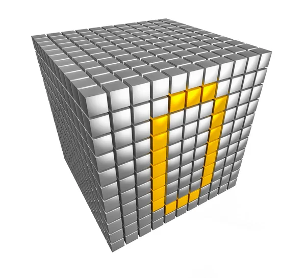Número no cubo — Fotografia de Stock
