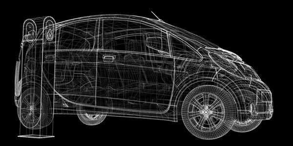 Nabíjení elektromobilů — Stock fotografie