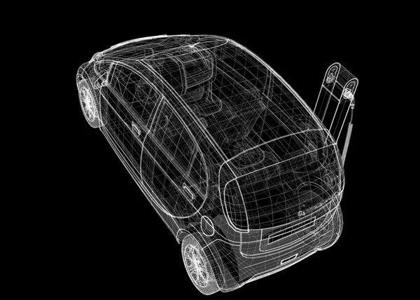 Carga de coche eléctrico — Foto de Stock