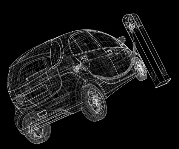 Carga de coche eléctrico — Foto de Stock