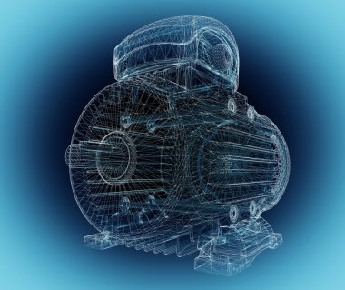 Elektrik motoru arka plan üzerinde