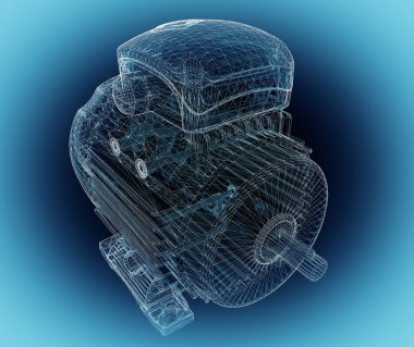 Elektrik motoru arka plan üzerinde
