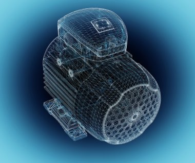 Elektrik motoru arka plan üzerinde