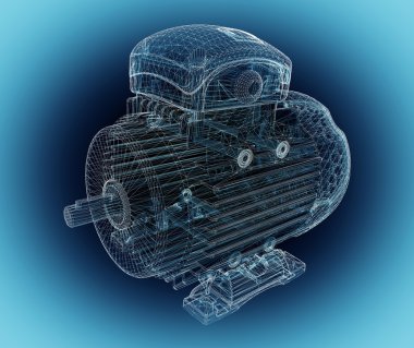 Elektrik motoru arka plan üzerinde
