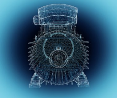 Elektrik motoru arka plan üzerinde