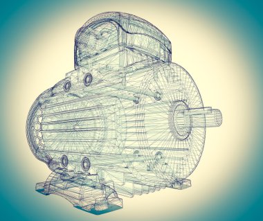 Elektrik motoru arka plan üzerinde