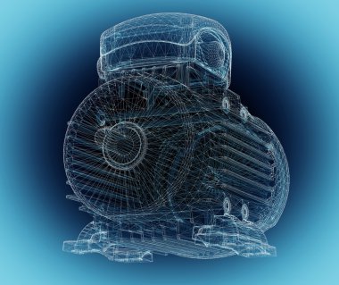 Elektrik motoru arka plan üzerinde