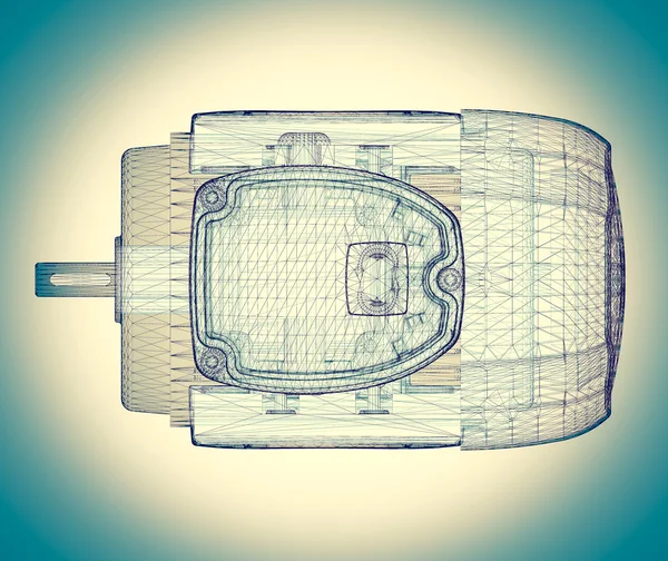 배경에 전기 모터 — 스톡 사진