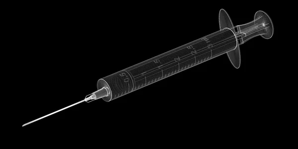 Syringe isolated on background — Stock Photo, Image