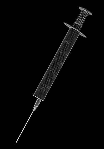 Syringe isolated on background — Stock Photo, Image