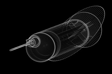 Arka plan üzerinde izole şırınga