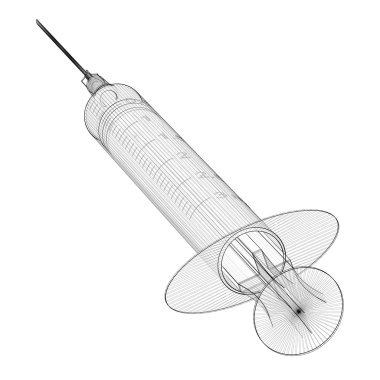 Arka plan üzerinde izole şırınga