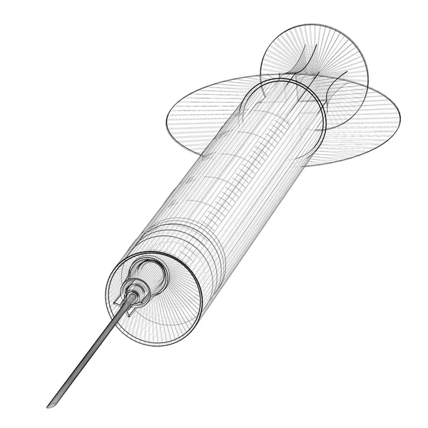 Шприц ізольований на фоні — стокове фото
