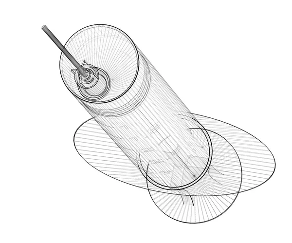 Arka plan üzerinde izole şırınga — Stok fotoğraf