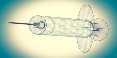 Arka plan üzerinde izole şırınga