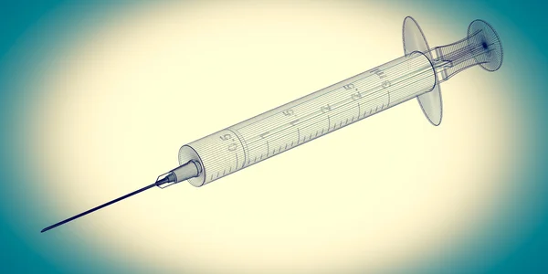 注射器上背景孤立 — 图库照片