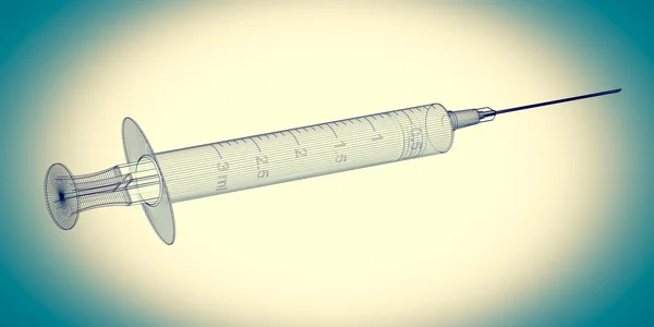Injekční stříkačka izolovaných na pozadí — Stock fotografie