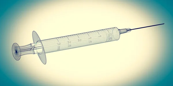 Syringe isolated on background — Stock Photo, Image