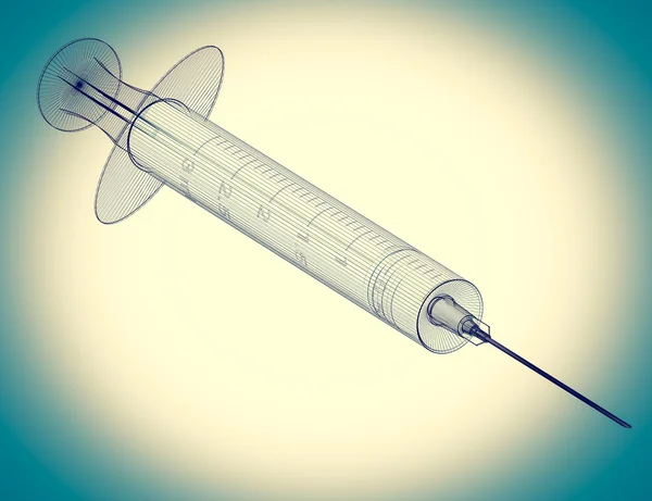 Syringe isolated on background — Stock Photo, Image