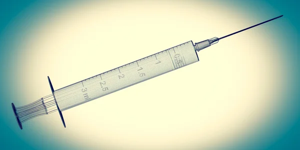 Injekční stříkačka izolovaných na pozadí — Stock fotografie
